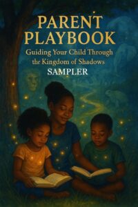 A parent reading with her children 
