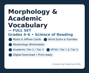 Morphology & Academic Vocabulary