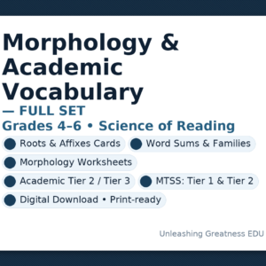 Morphology & Academic Vocabulary