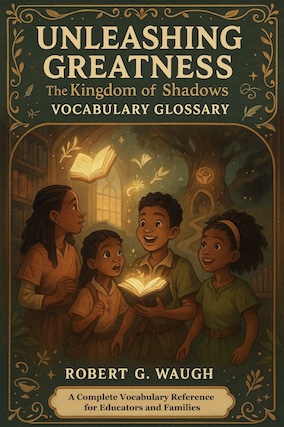 Complete 26-Chapter Glossary Pack for Unleashing Greatness. Over 600 words with kid-friendly definitions across academic, SEL, literary, and science categories.