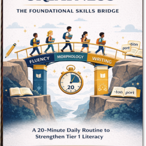 Strengthen fluency, vocabulary, and writing in just 20 minutes a day with the Unleashing Greatness Foundational Skills Bridge.