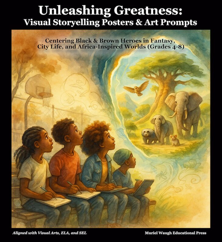 “Visual storytelling classroom posters and creative writing prompts for Grades 3–6 — printable literacy resource.”