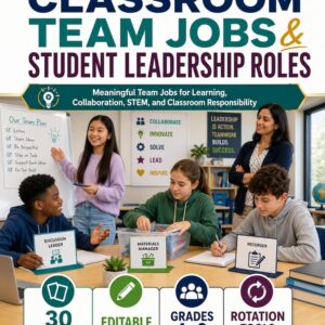 Classroom Team Jobs and Student Leadership Roles for Grades 4–8