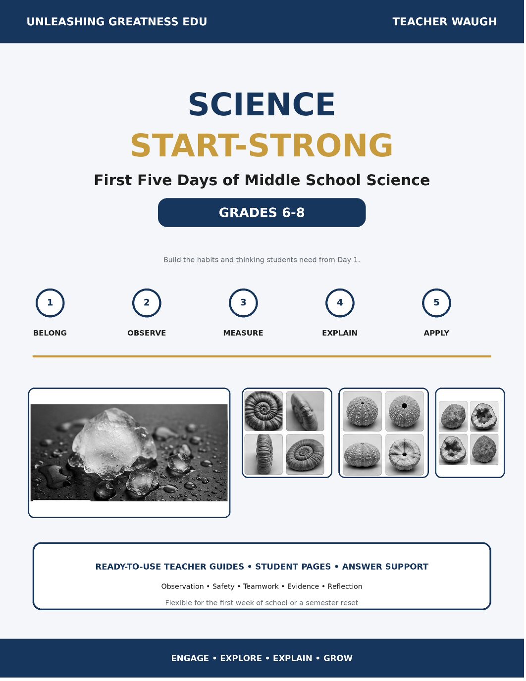 Science Start-Strong | First 5 Days of Middle School Science Grades 6–8